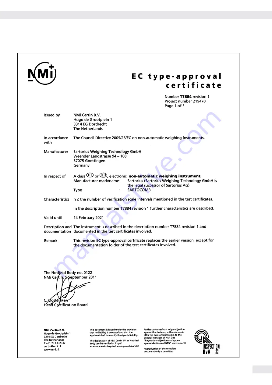 Sartorius CAIS1 Скачать руководство пользователя страница 129