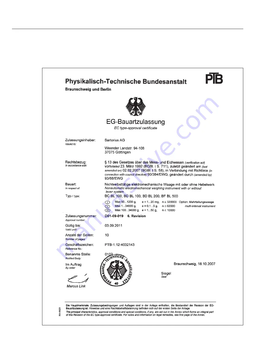 Sartorius CPA 10001 Скачать руководство пользователя страница 87