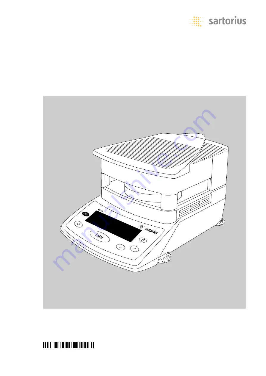 Sartorius MA45 Скачать руководство пользователя страница 1