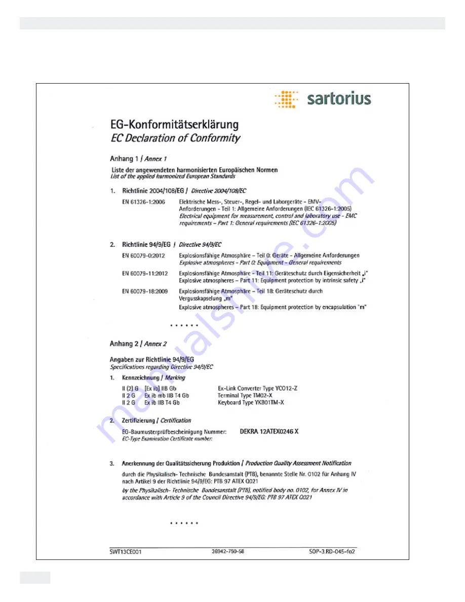 Sartorius TopMix2.Touch TM02-X Operating Instructions Manual Download Page 20