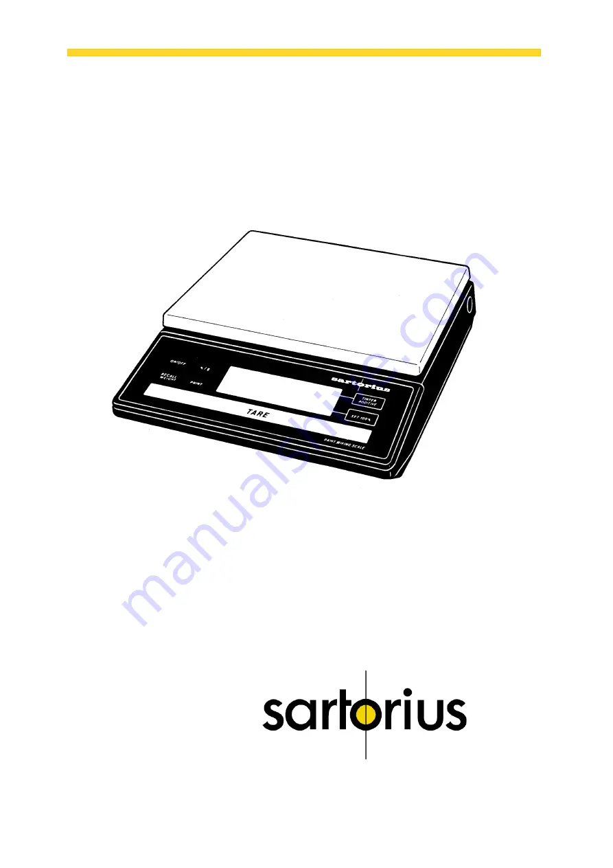 Sartorius XQ 6100 Скачать руководство пользователя страница 1