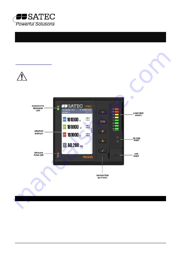 Satec PRO PM335 Скачать руководство пользователя страница 1