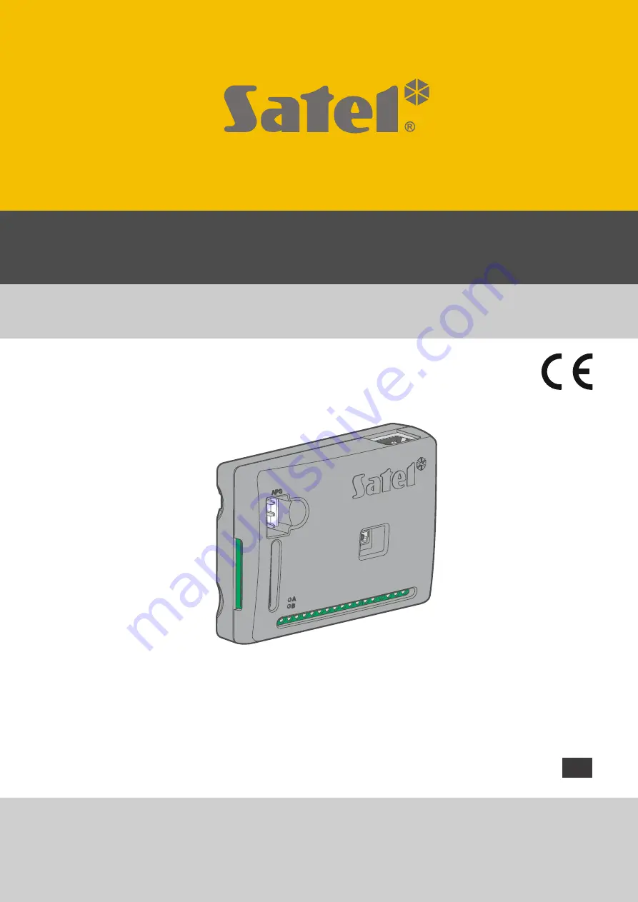 Satel ETHM-A Quick Installation Manual Download Page 1