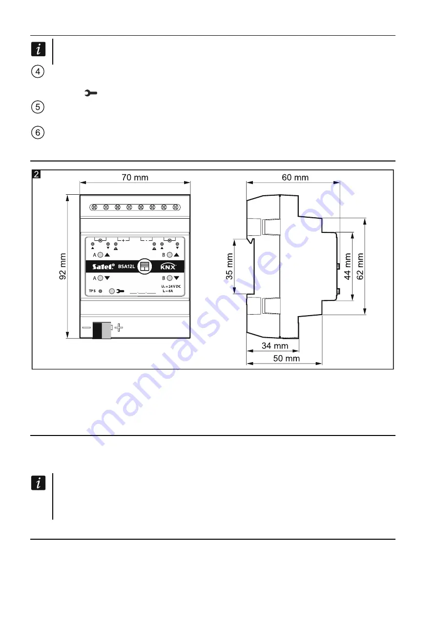 Satel KNX-BSA12H Manual Download Page 6