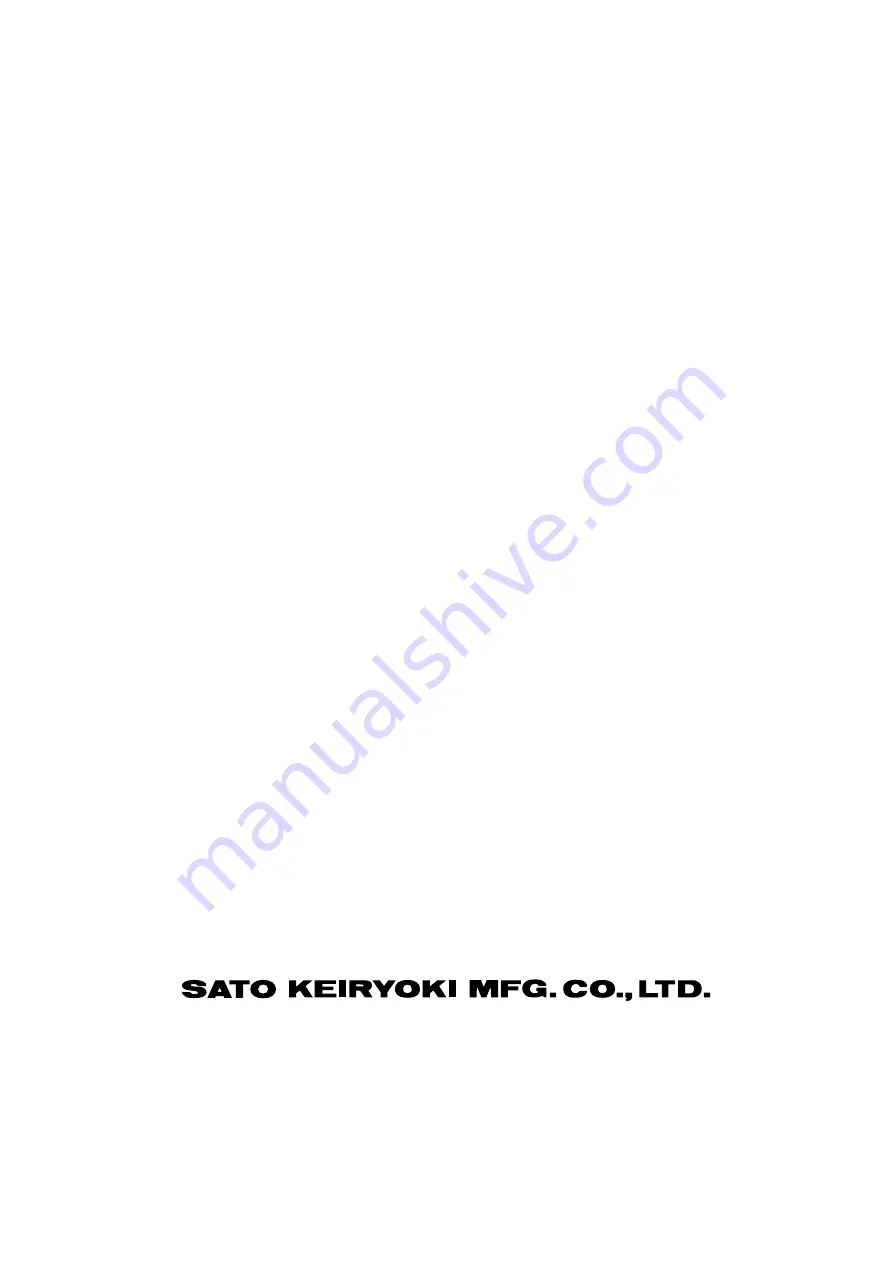 SATO 8264-00 Instruction Manual Download Page 12