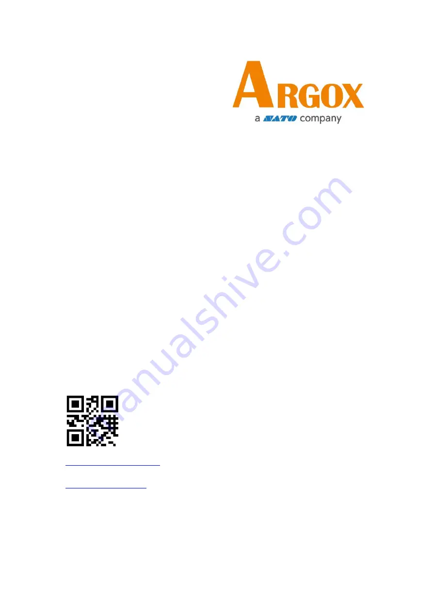 SATO ARGOX AS-9400DC User Manual Download Page 1