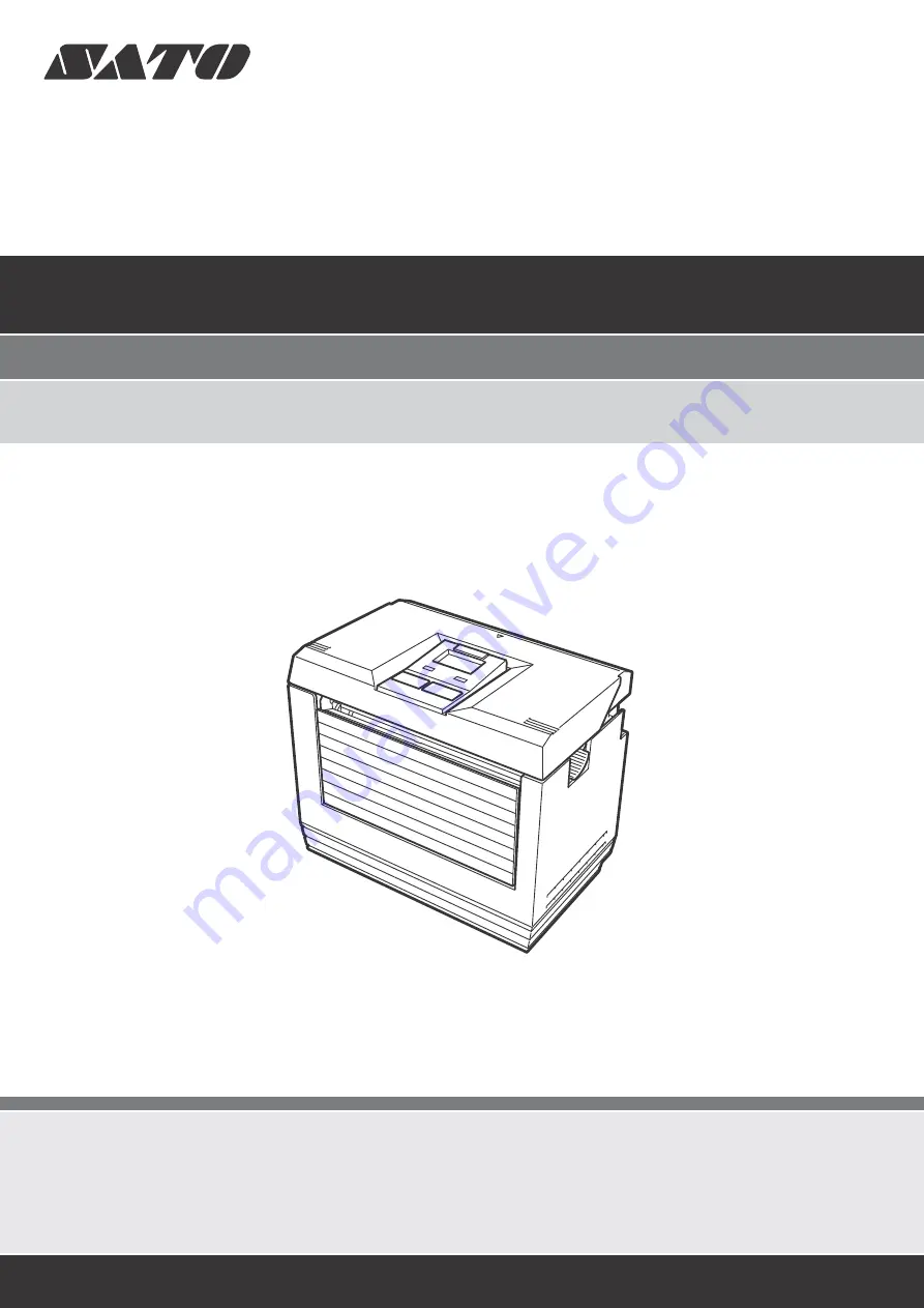 SATO CW408 Скачать руководство пользователя страница 1