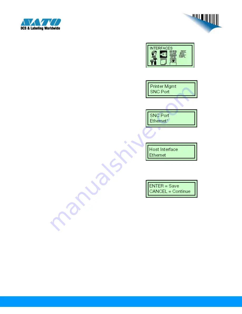 SATO GL 4xxe Series Configuration Instructions Download Page 8