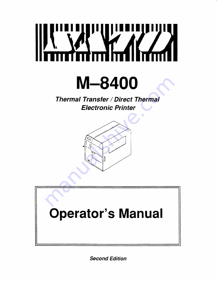 SATO M-8400 Operator'S Manual Download Page 1