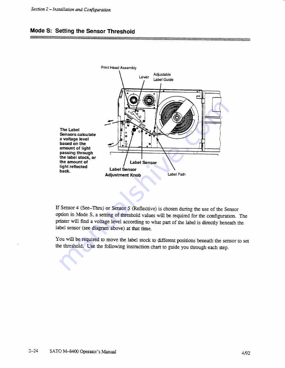 SATO M-8400 Скачать руководство пользователя страница 32