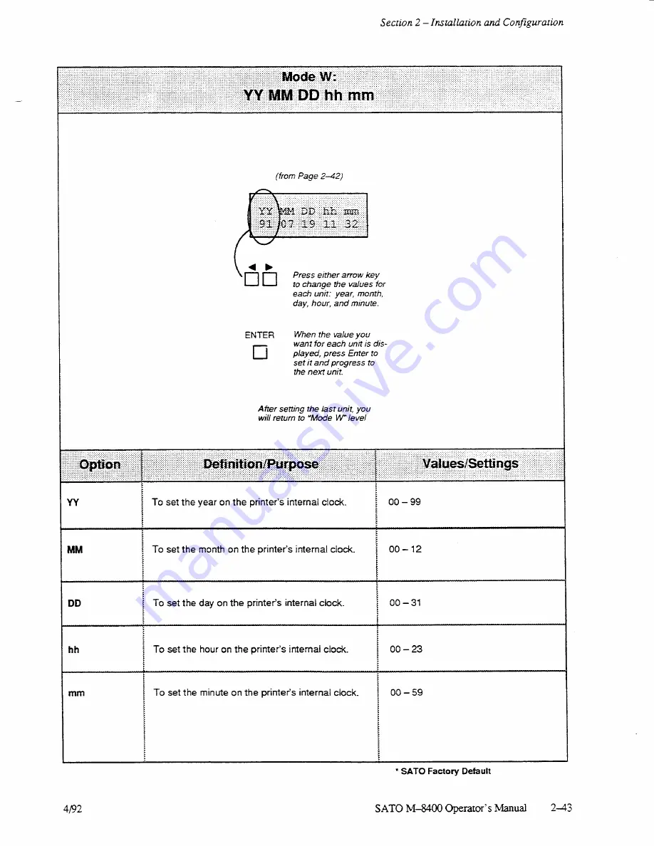 SATO M-8400 Скачать руководство пользователя страница 51