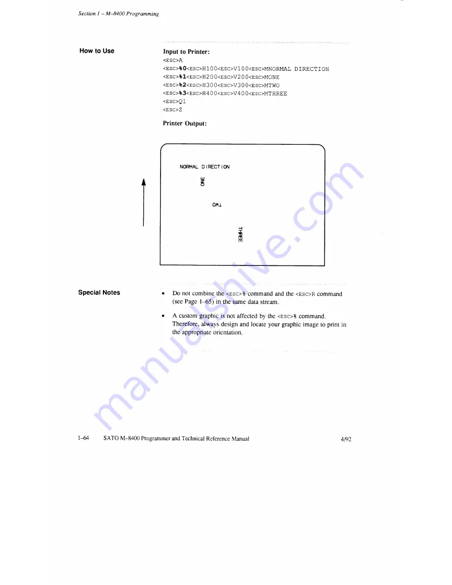 SATO M-8400 Operator'S Manual Download Page 131