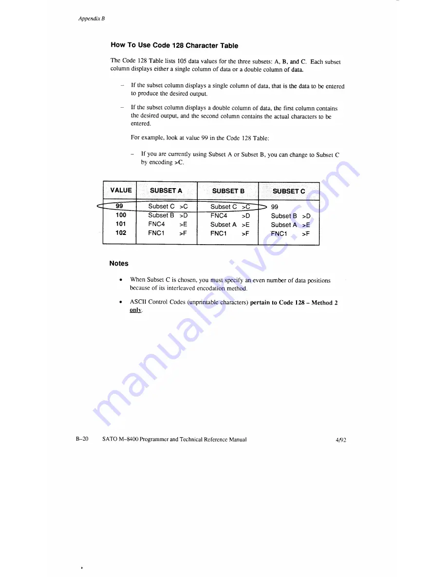 SATO M-8400 Operator'S Manual Download Page 190