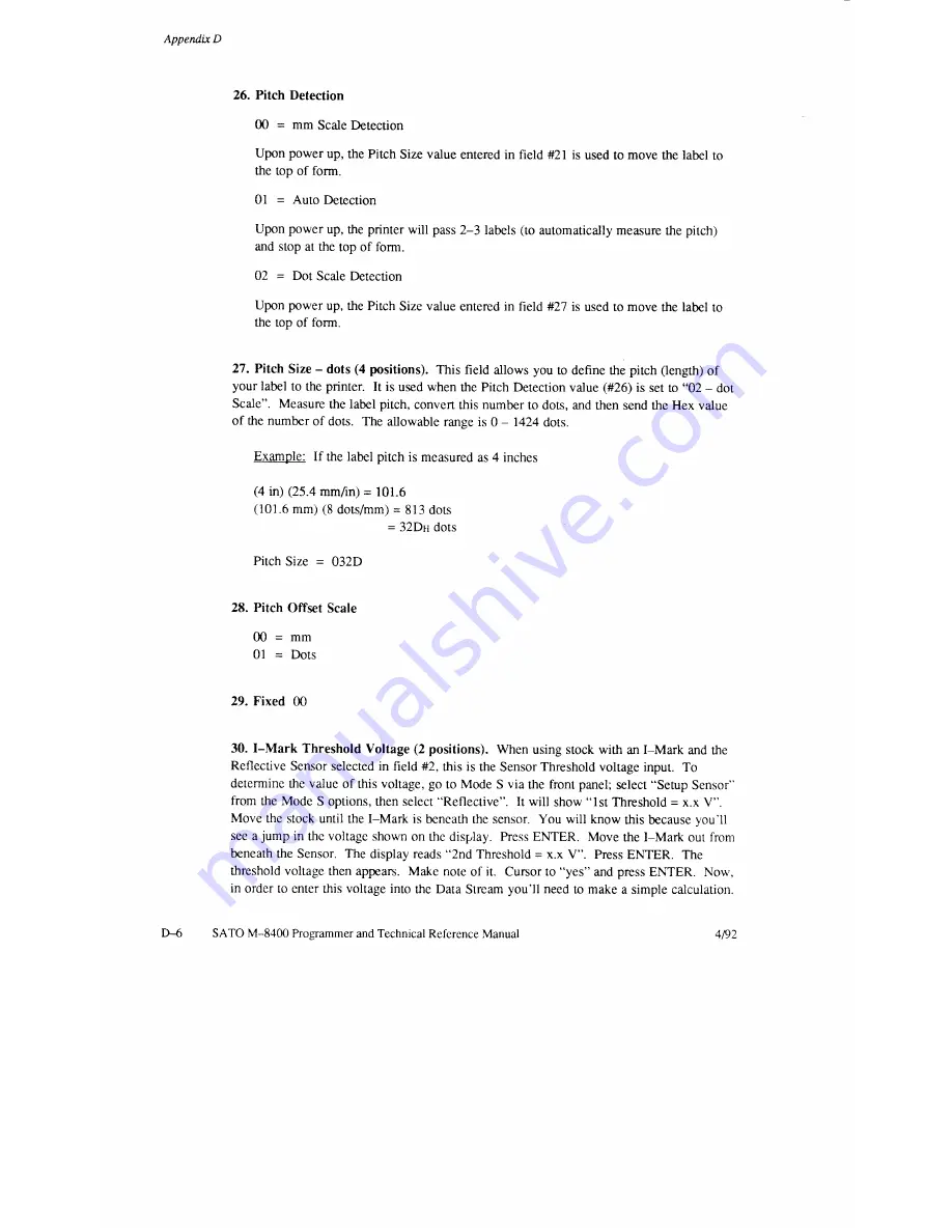 SATO M-8400 Operator'S Manual Download Page 205