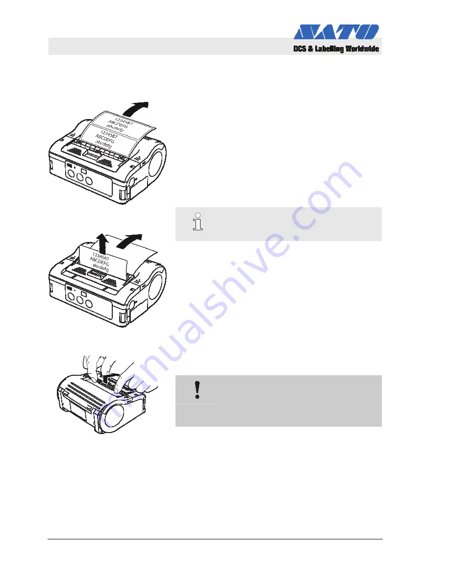 SATO MB400I Quick Manual Download Page 16