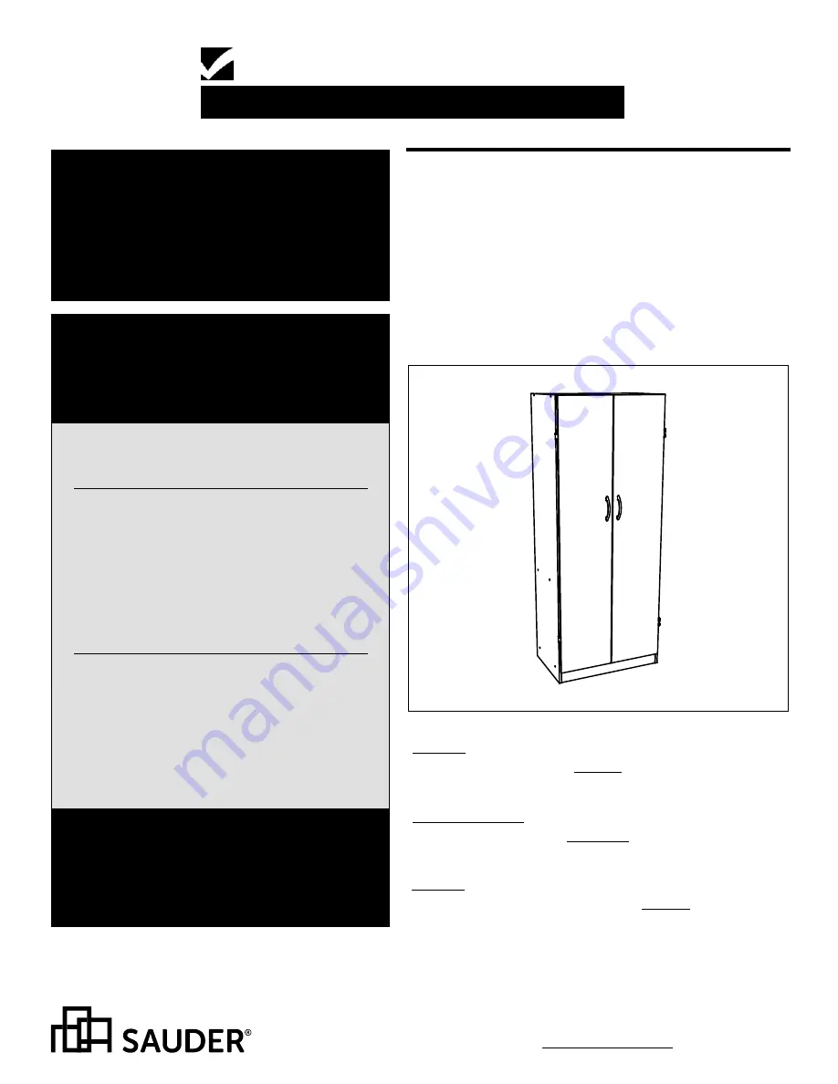 Sauder 407468 Скачать руководство пользователя страница 1