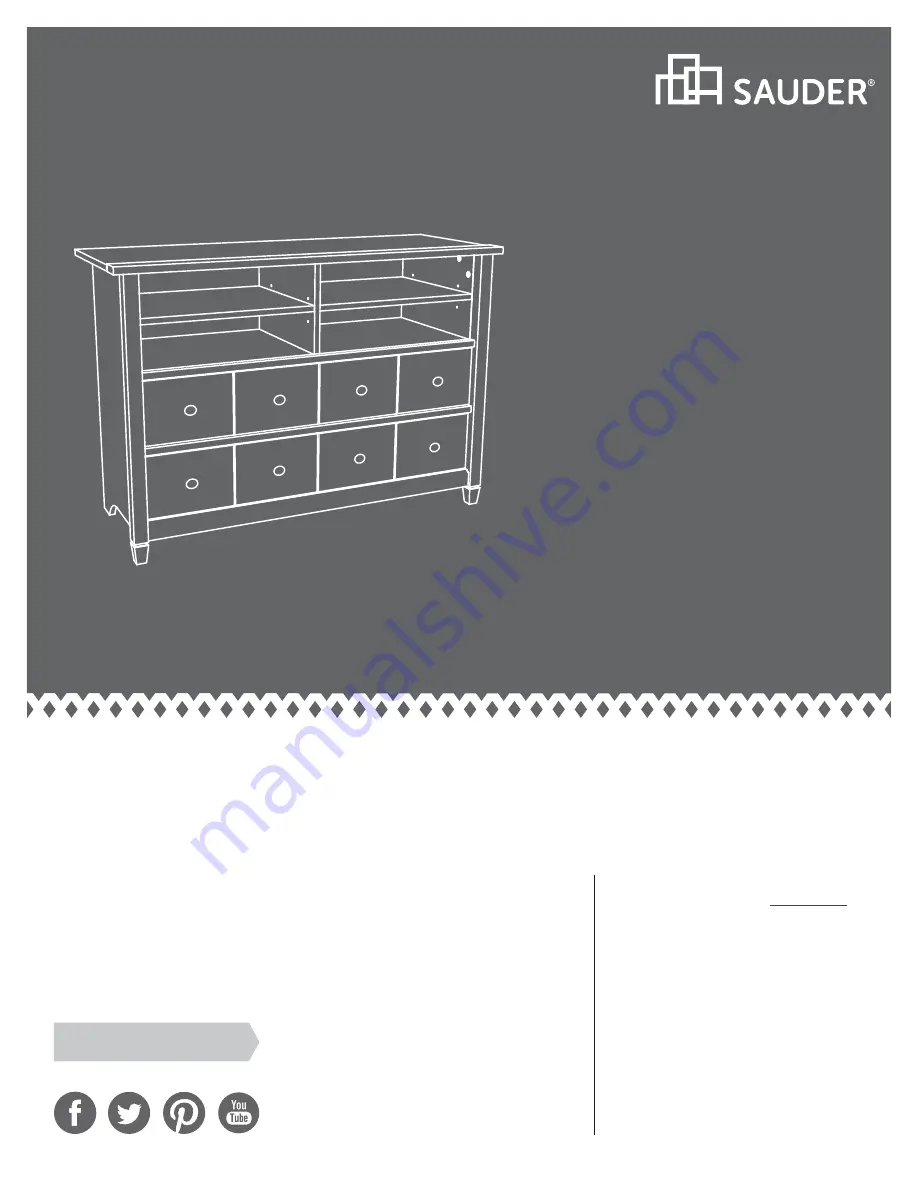 Sauder 409242 Assembly Manual Download Page 1