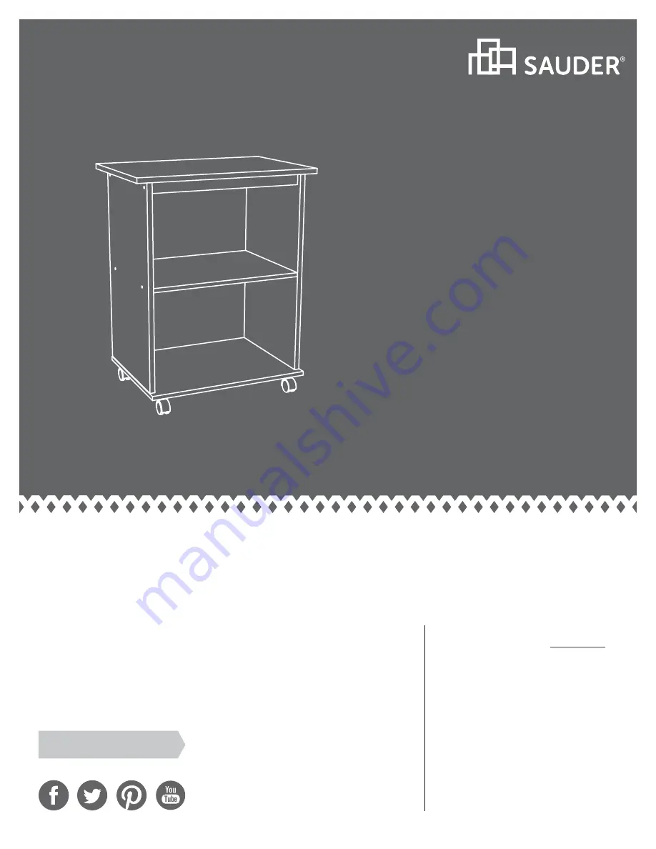 Sauder 415700 Скачать руководство пользователя страница 1