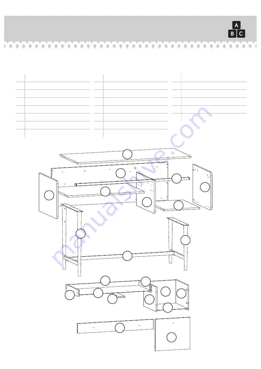 Sauder Harvey Park 420284 Скачать руководство пользователя страница 3