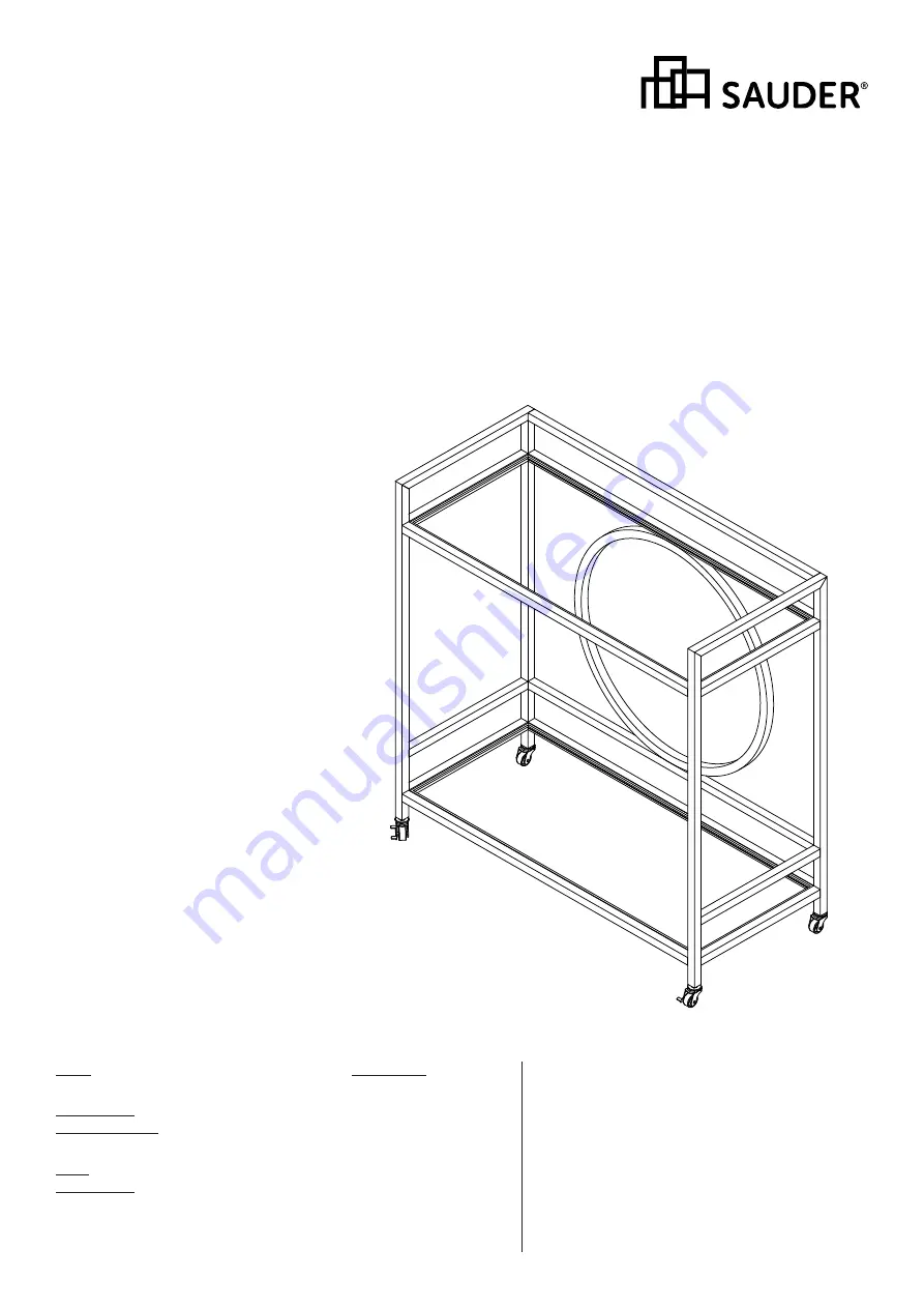 Sauder International Lux 417828 Скачать руководство пользователя страница 1