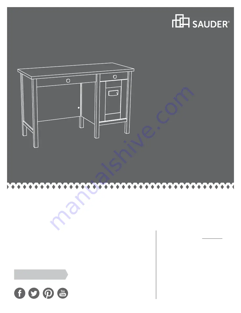 Sauder New Grange 419128 Скачать руководство пользователя страница 1