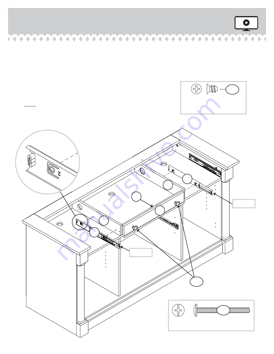 Sauder Palladia Collection Credenza 412079 Instruction Booklet Download Page 25