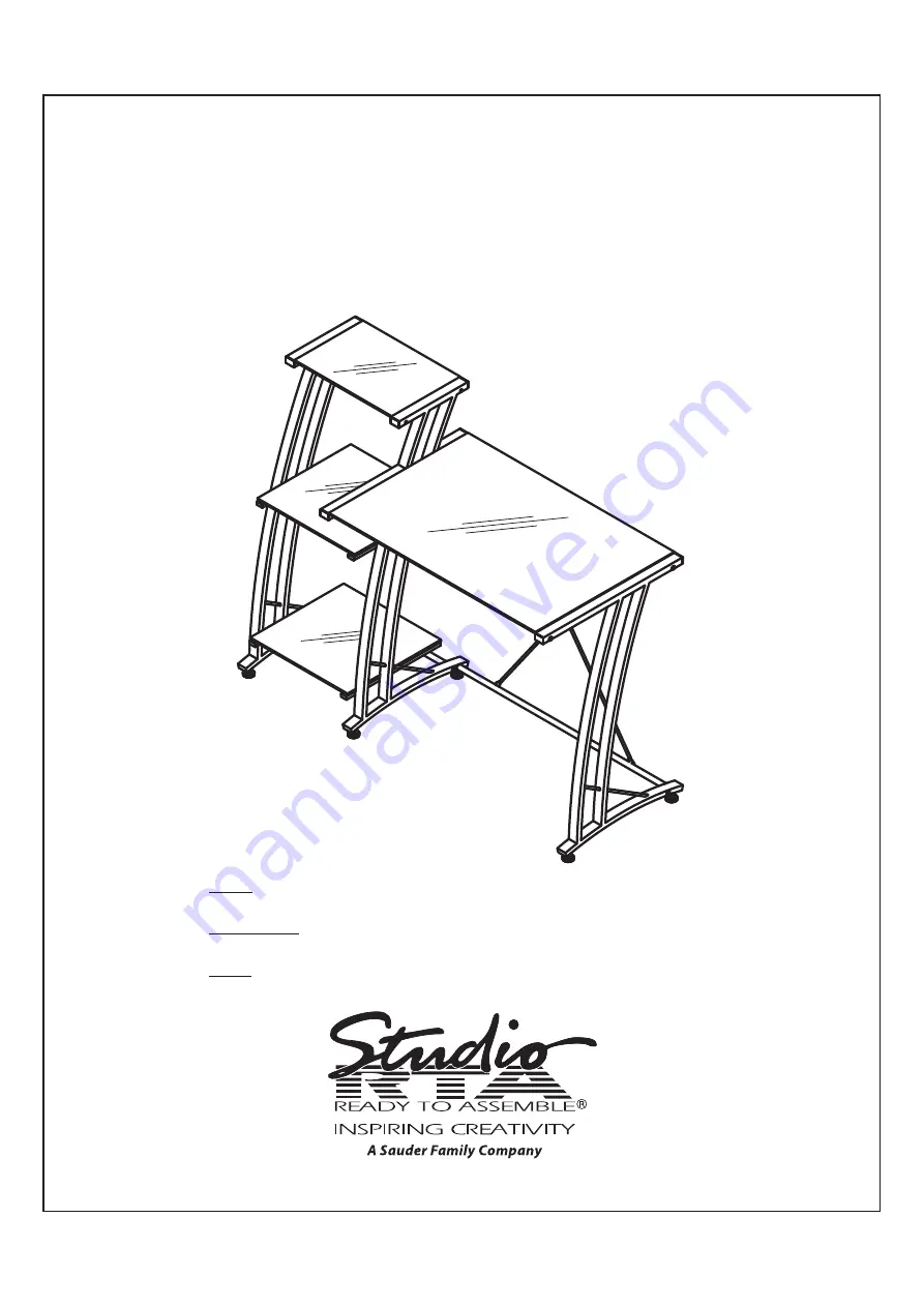 Sauder Studio RTA Deco 408687 Скачать руководство пользователя страница 1