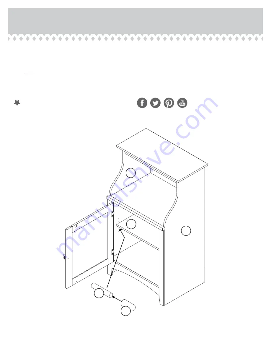 Sauder Summer Home 401902 Скачать руководство пользователя страница 22