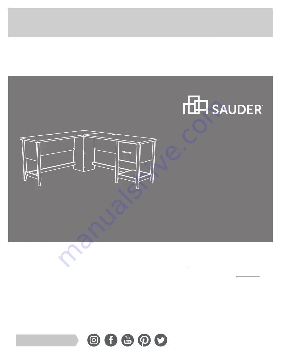 Sauder Summit Station 425014 Скачать руководство пользователя страница 1