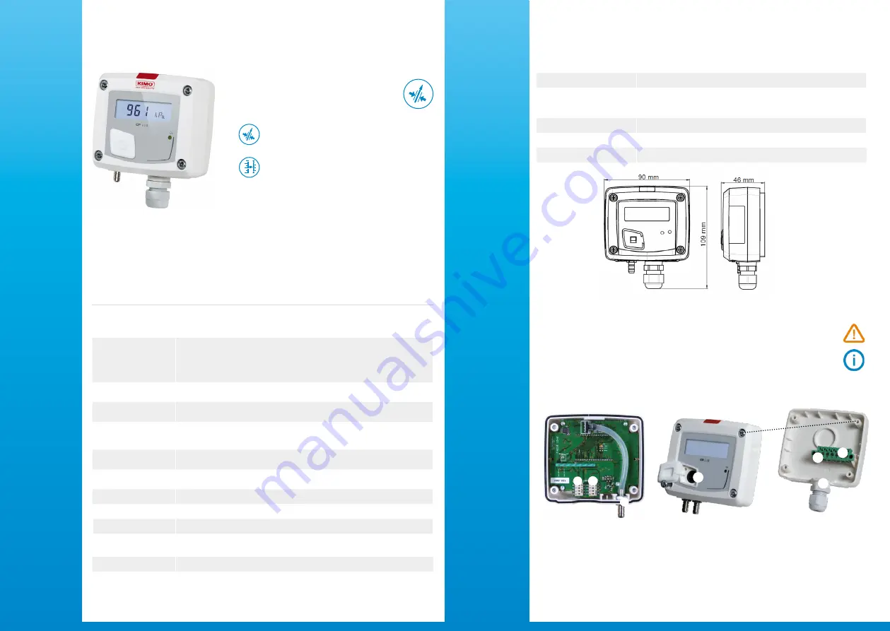 sauermann KIMO Instruments CP 116 Quick Start Manual Download Page 2