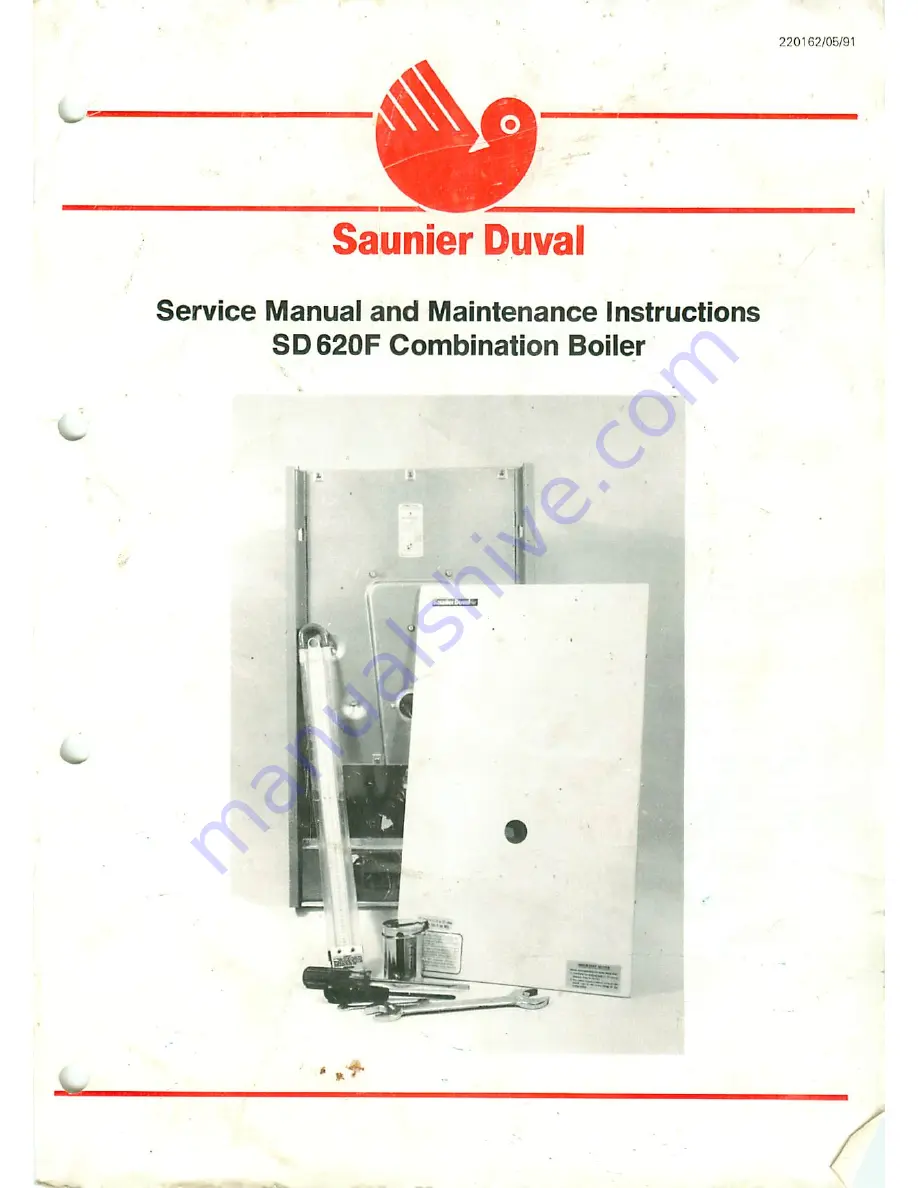 Saunier Duval SD 620F Service Manual And Maintenance Instructions Download Page 1