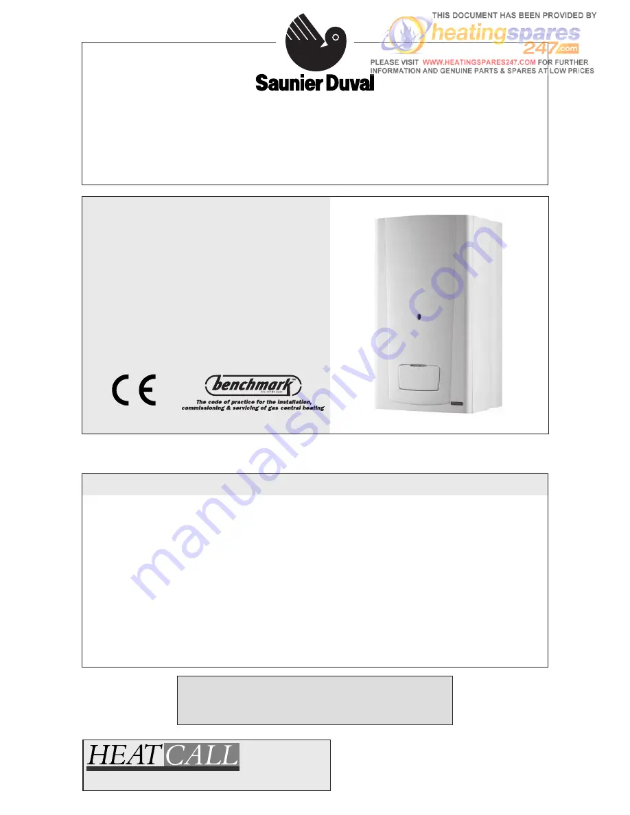 Saunier Duval Themaclassic F30E PLUS Instructions For Use Installation And Servicing Download Page 1