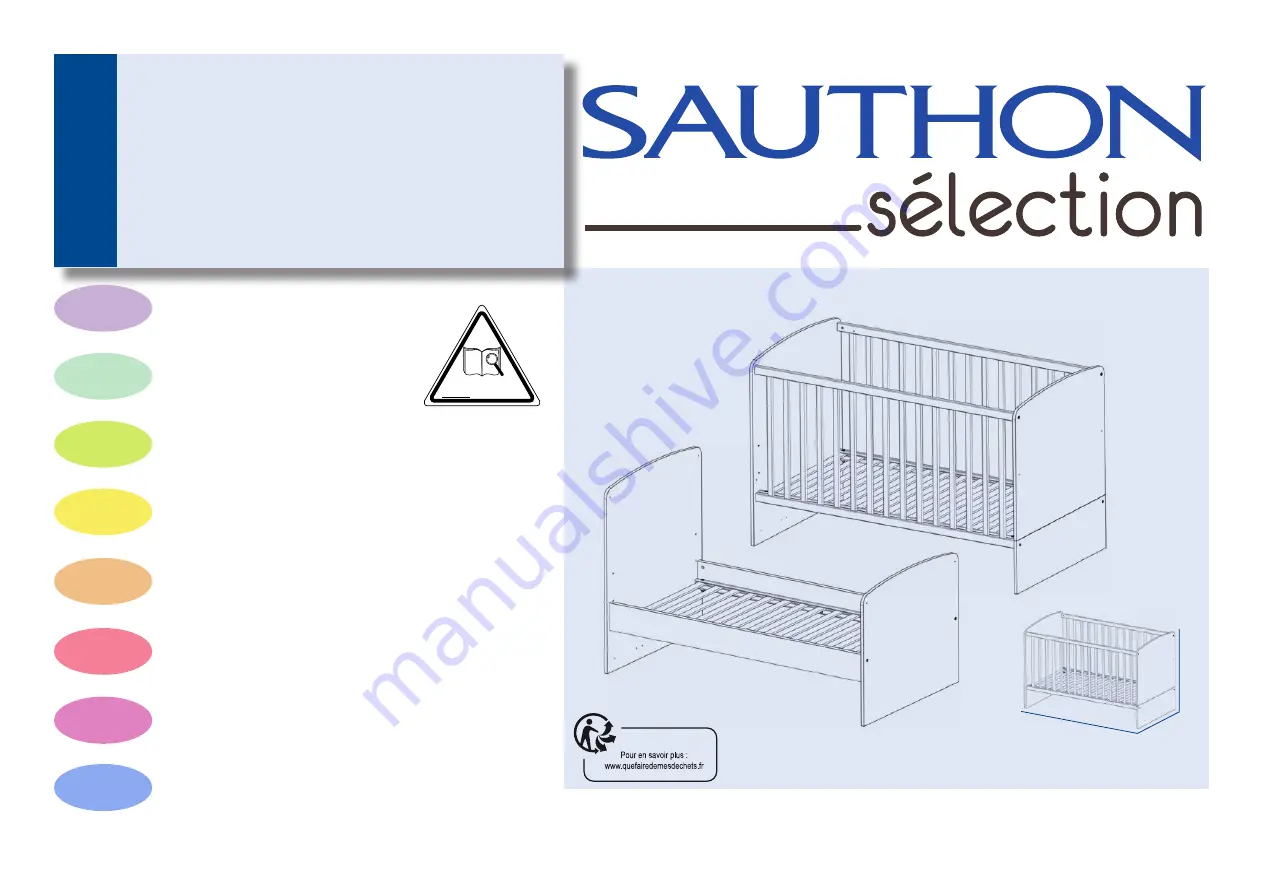 SAUTHON selection LIT LITTLE BIG BED HUGO HU111 Technical Manual Download Page 1