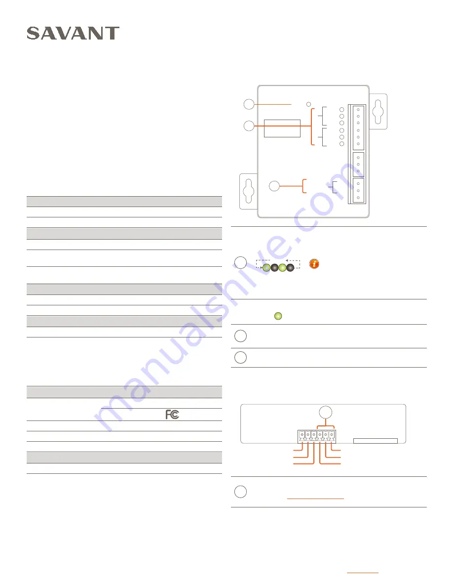 Savant CLI-1WIRE2 Quick Reference Manual Download Page 1