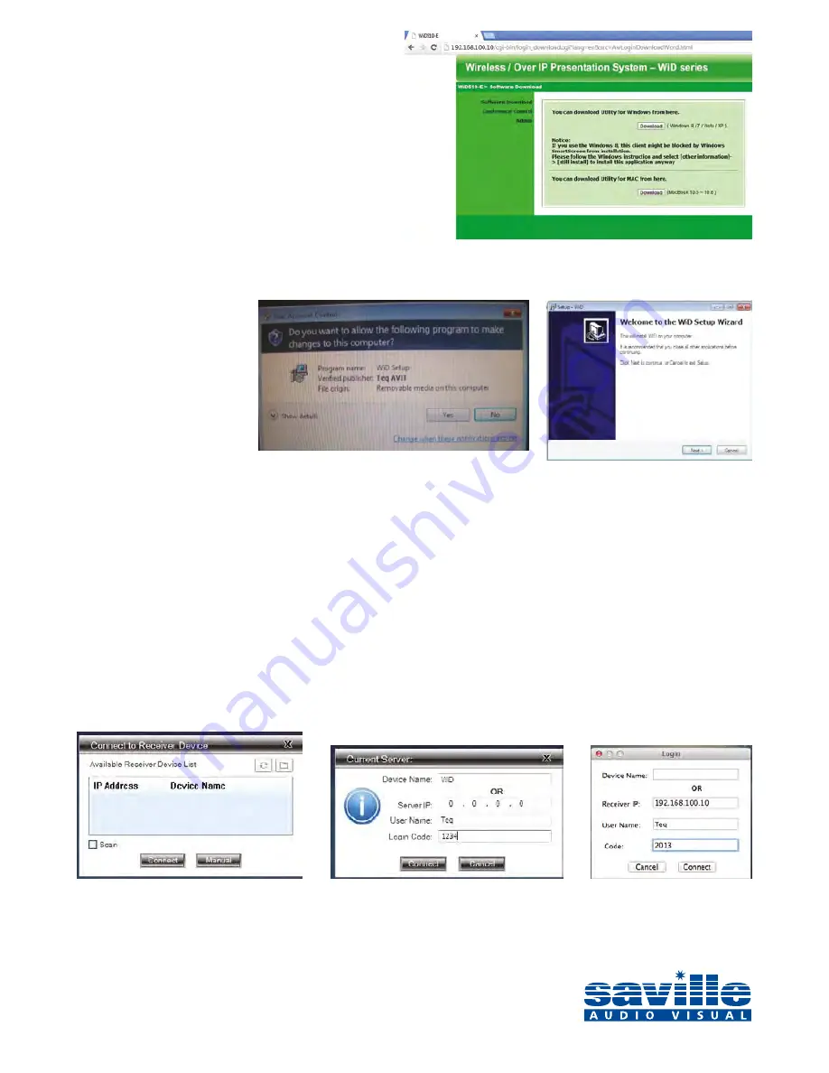 Saville Airshare Quick User Manual Download Page 3