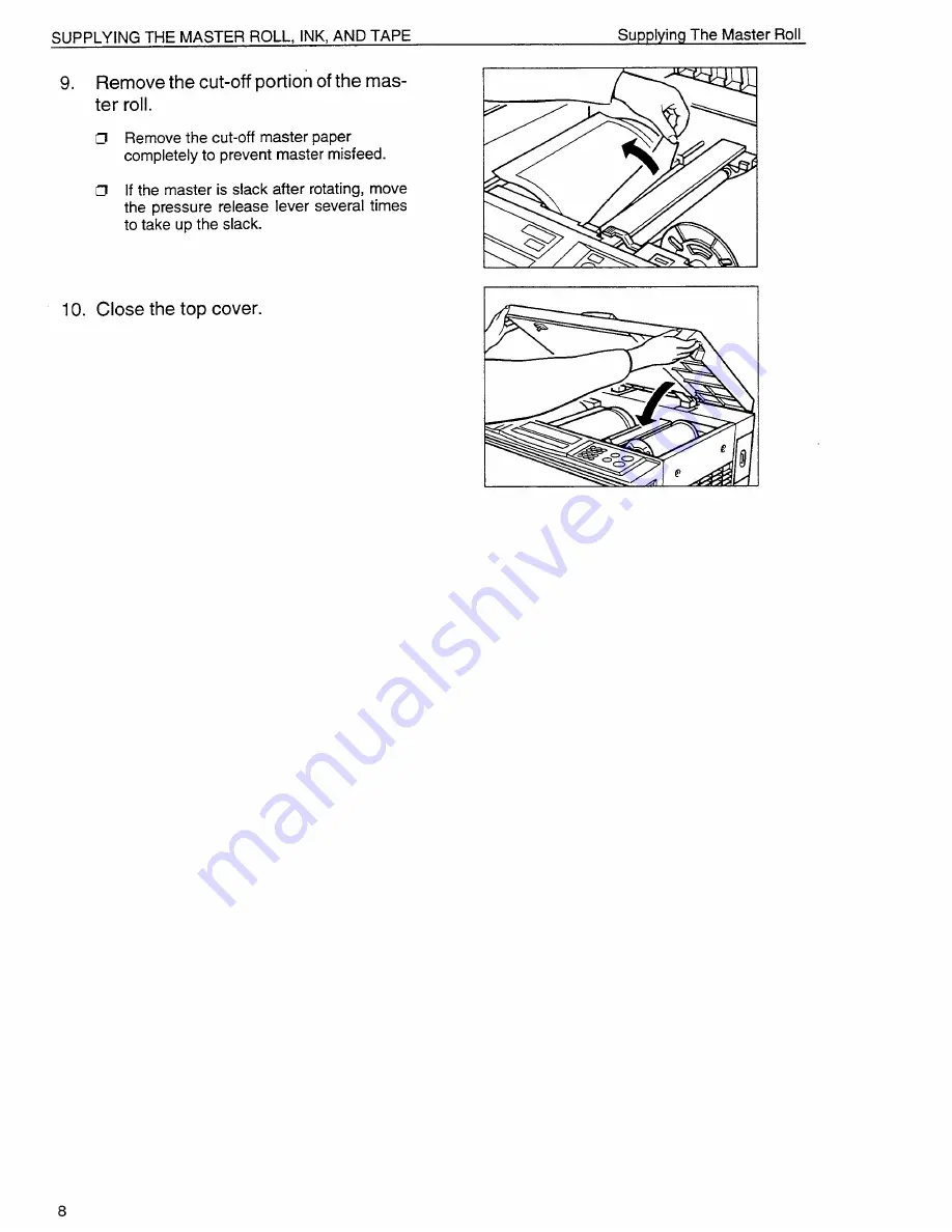 Savin 3100DNP Operating Instructions Manual Download Page 12