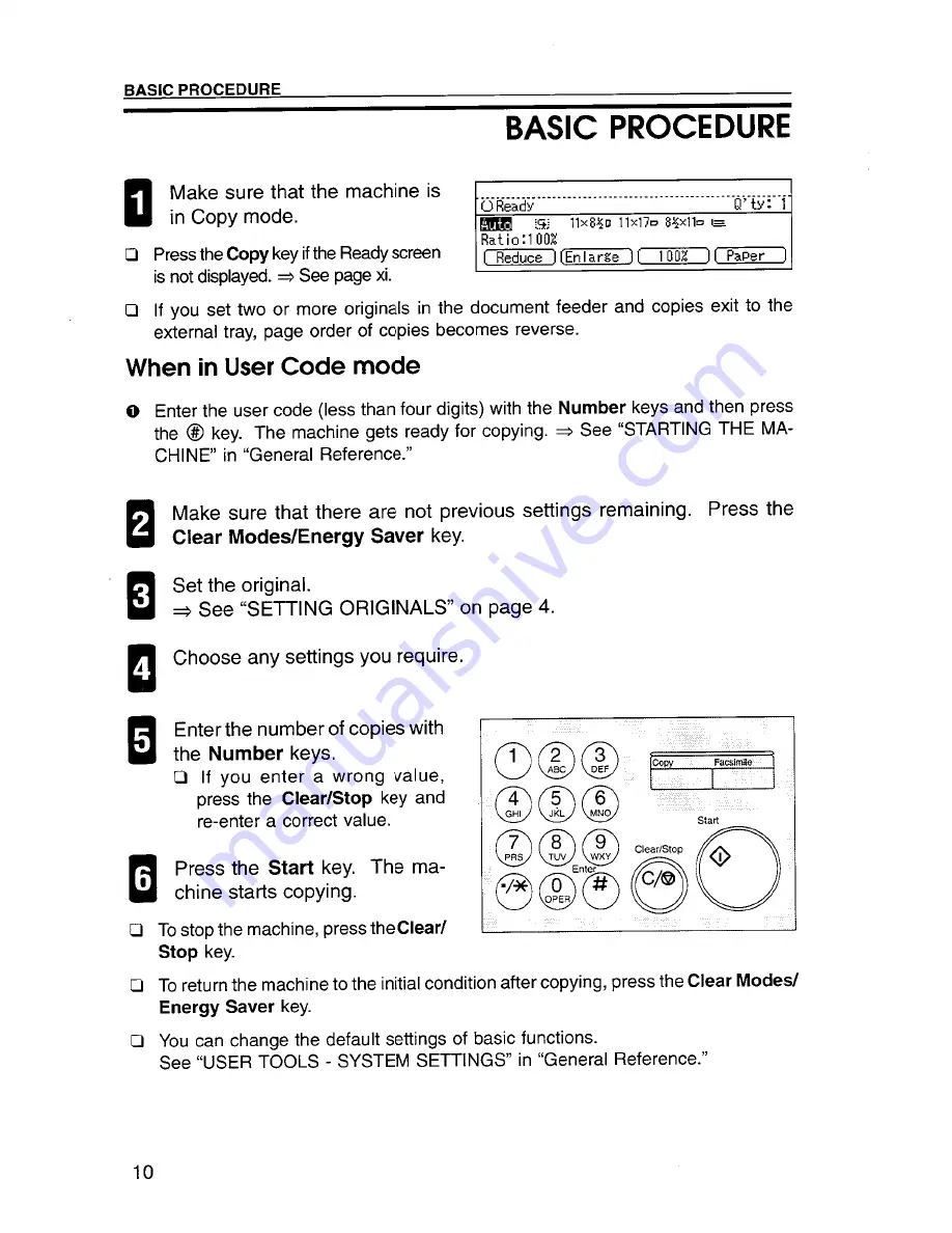 Savin 9920DP Copy Reference Manual Download Page 26