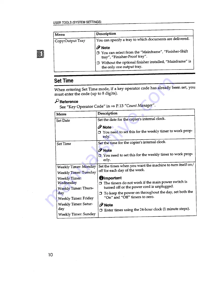 Savin 9965DP System Settings Download Page 16