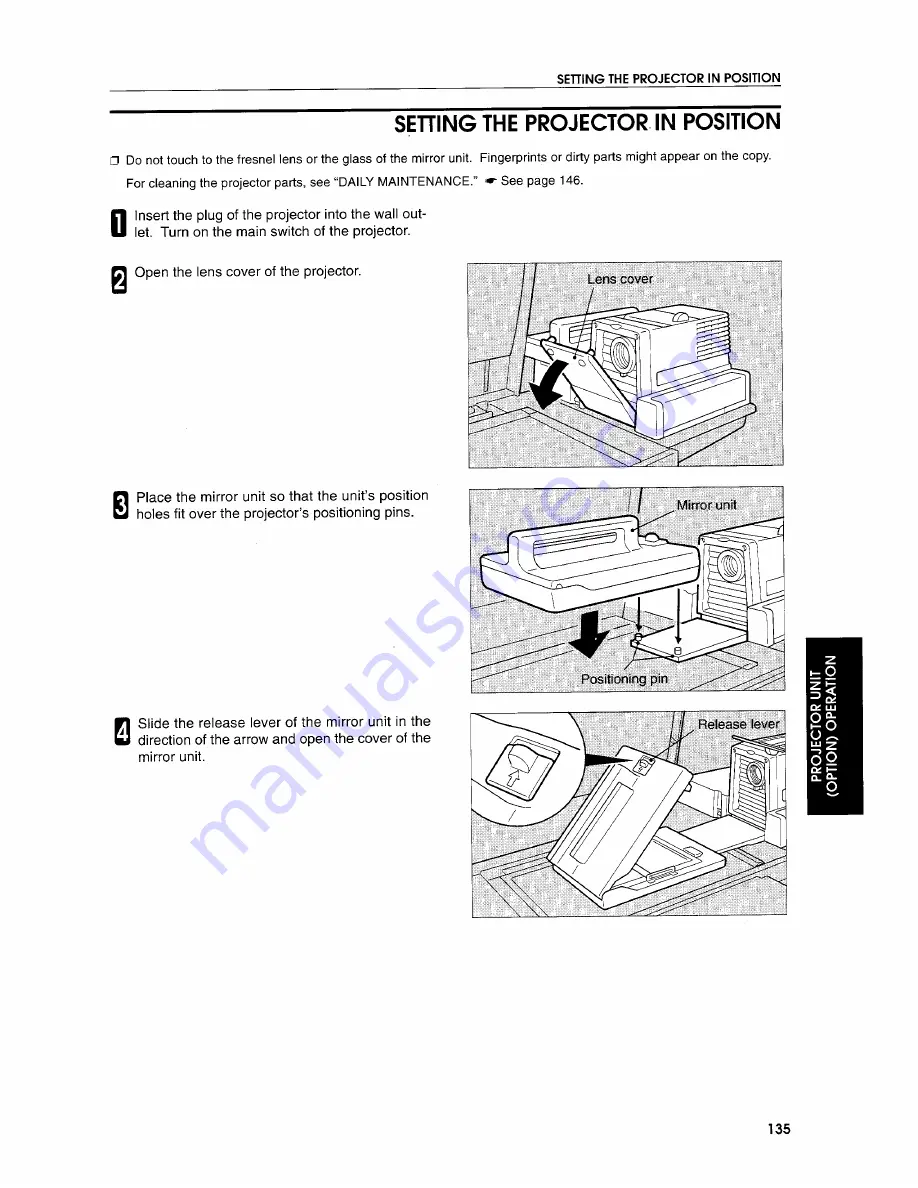 Savin Projector Unit Скачать руководство пользователя страница 7