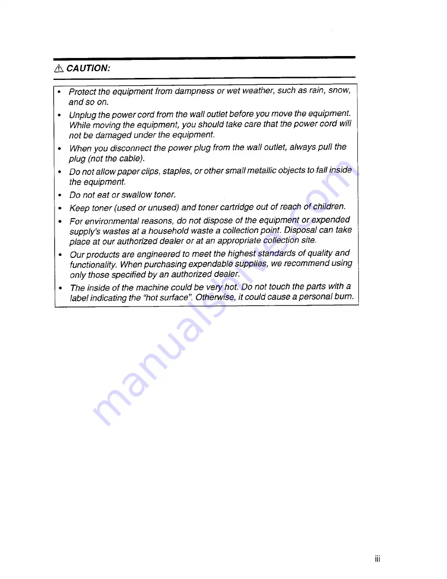 Savin SLP14 Operator'S Manual Download Page 5