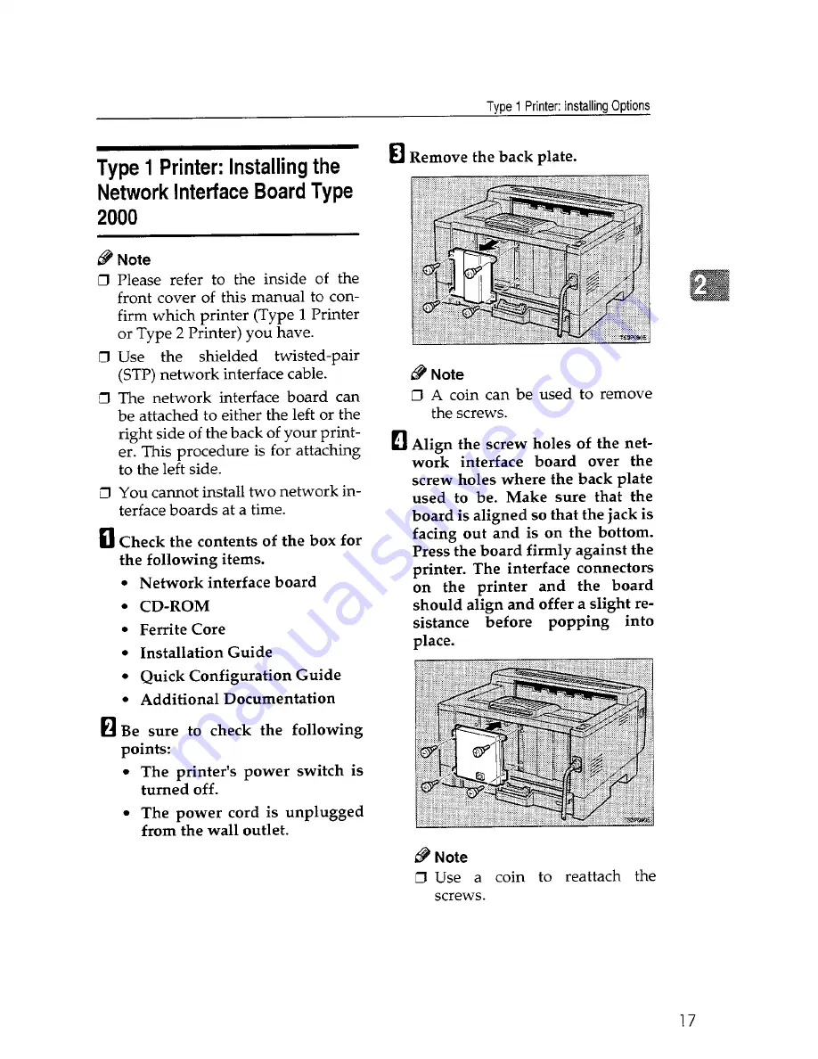 Savin SLP14 Operator'S Manual Download Page 29