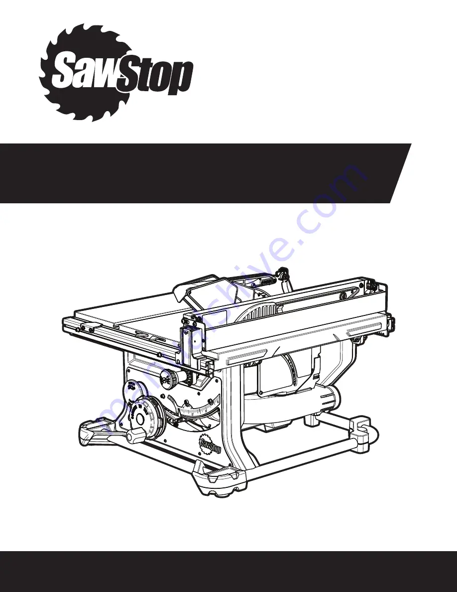 SawStop CTS-120A60 Owner'S Manual Download Page 1