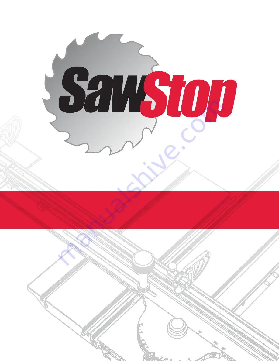 SawStop TGA-GA48 Installation Manual Download Page 1