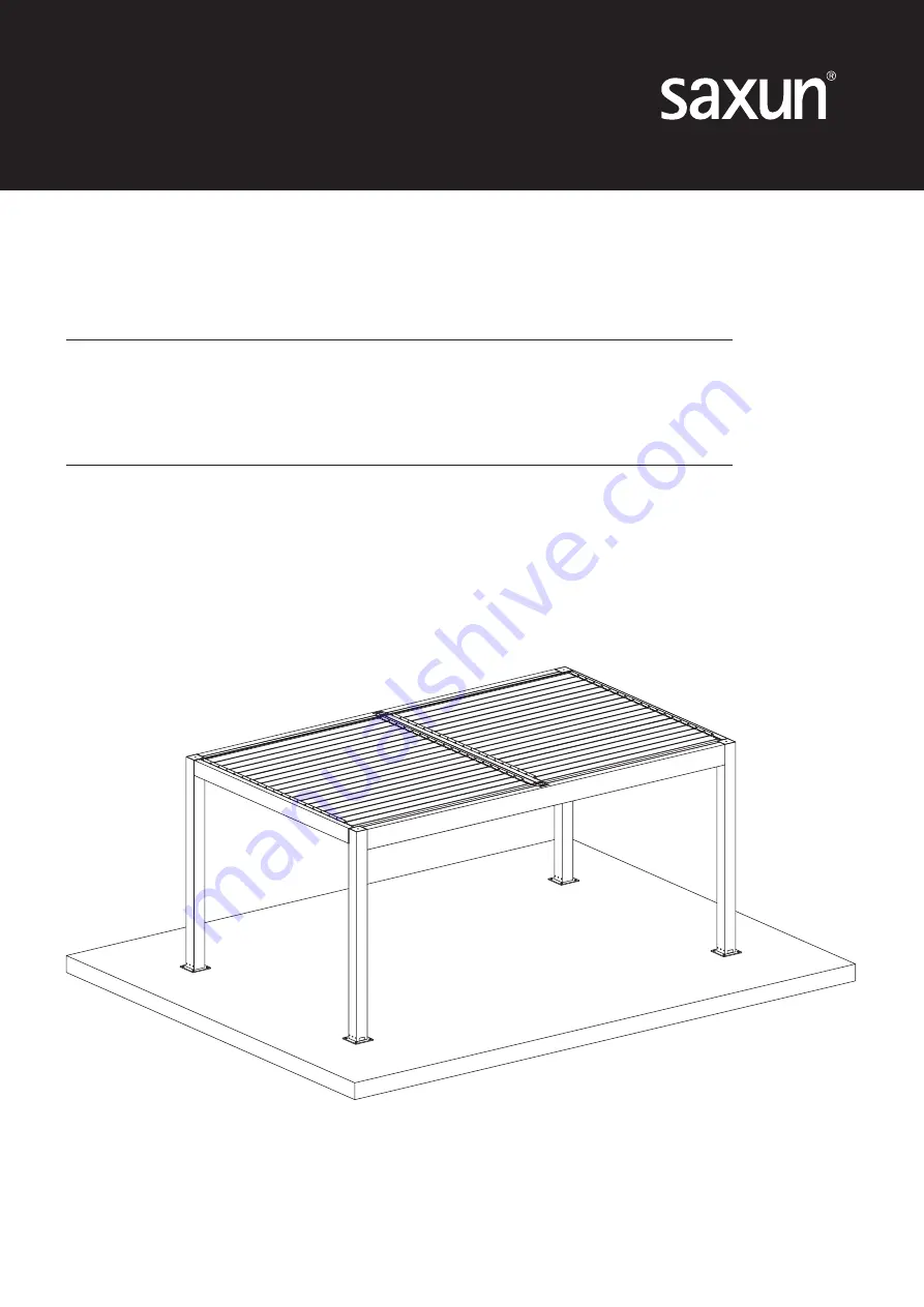 Saxun Bioclimatic Pergola P-150 Скачать руководство пользователя страница 1