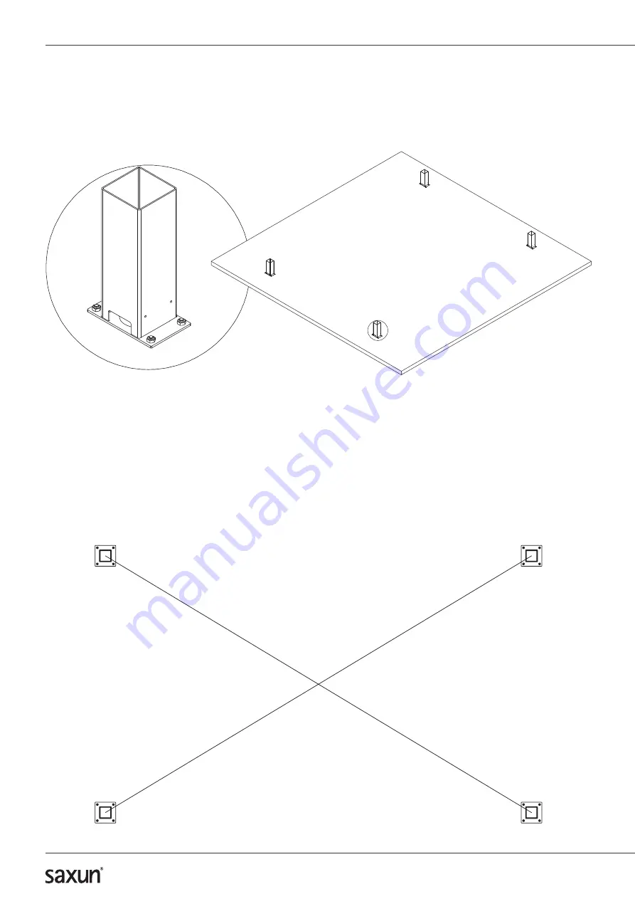 Saxun Bioclimatic Pergola P-150 Assembly Instructions Manual Download Page 4