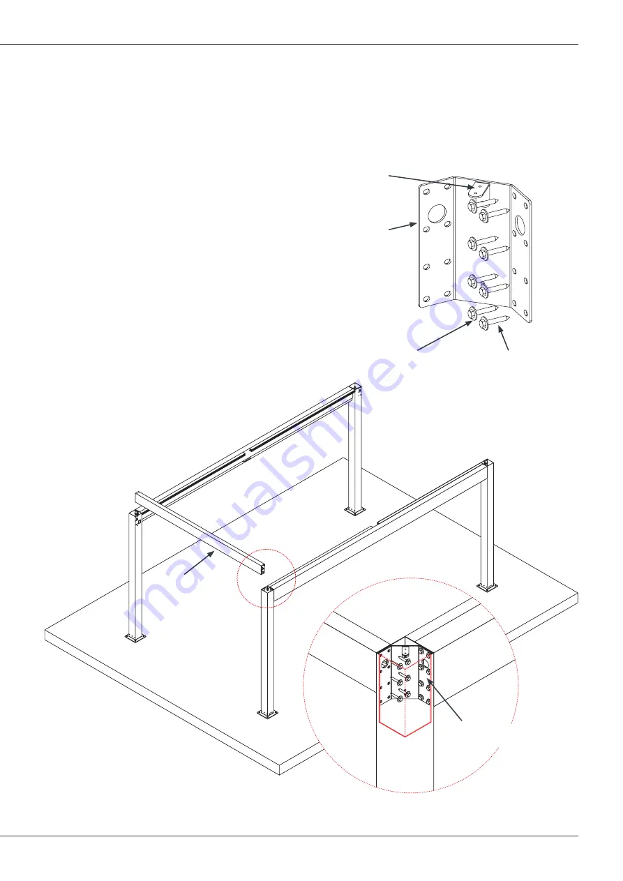 Saxun Bioclimatic Pergola P-150 Assembly Instructions Manual Download Page 9