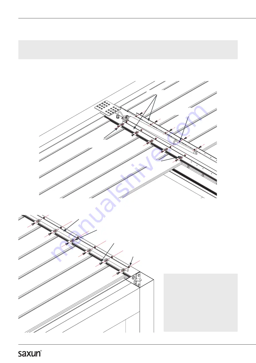 Saxun Bioclimatic Pergola P-150 Assembly Instructions Manual Download Page 18