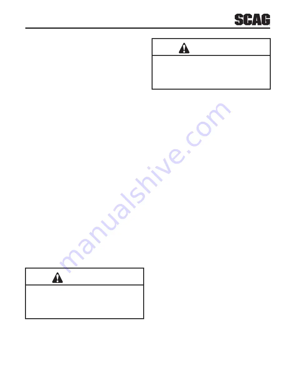 Scag Power Equipment CHEETAH SCZ SCZ61V-31FX Operator'S Manual Download Page 23