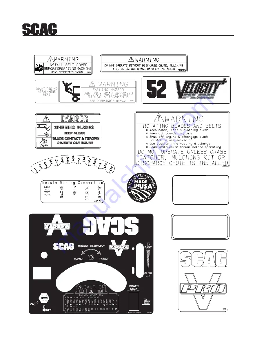 Scag Power Equipment SWZV36A-16KAI Operator'S Manual Download Page 60