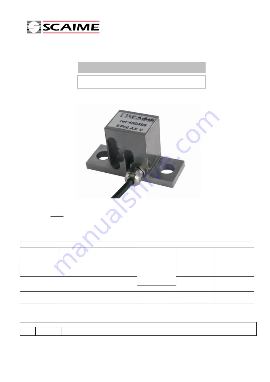 Scaime EPSIMETAL AX User Manual Download Page 1